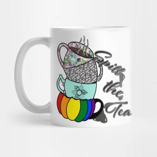 Spill the Tea-Style 2-Tipsy Tea Cups Design Mug